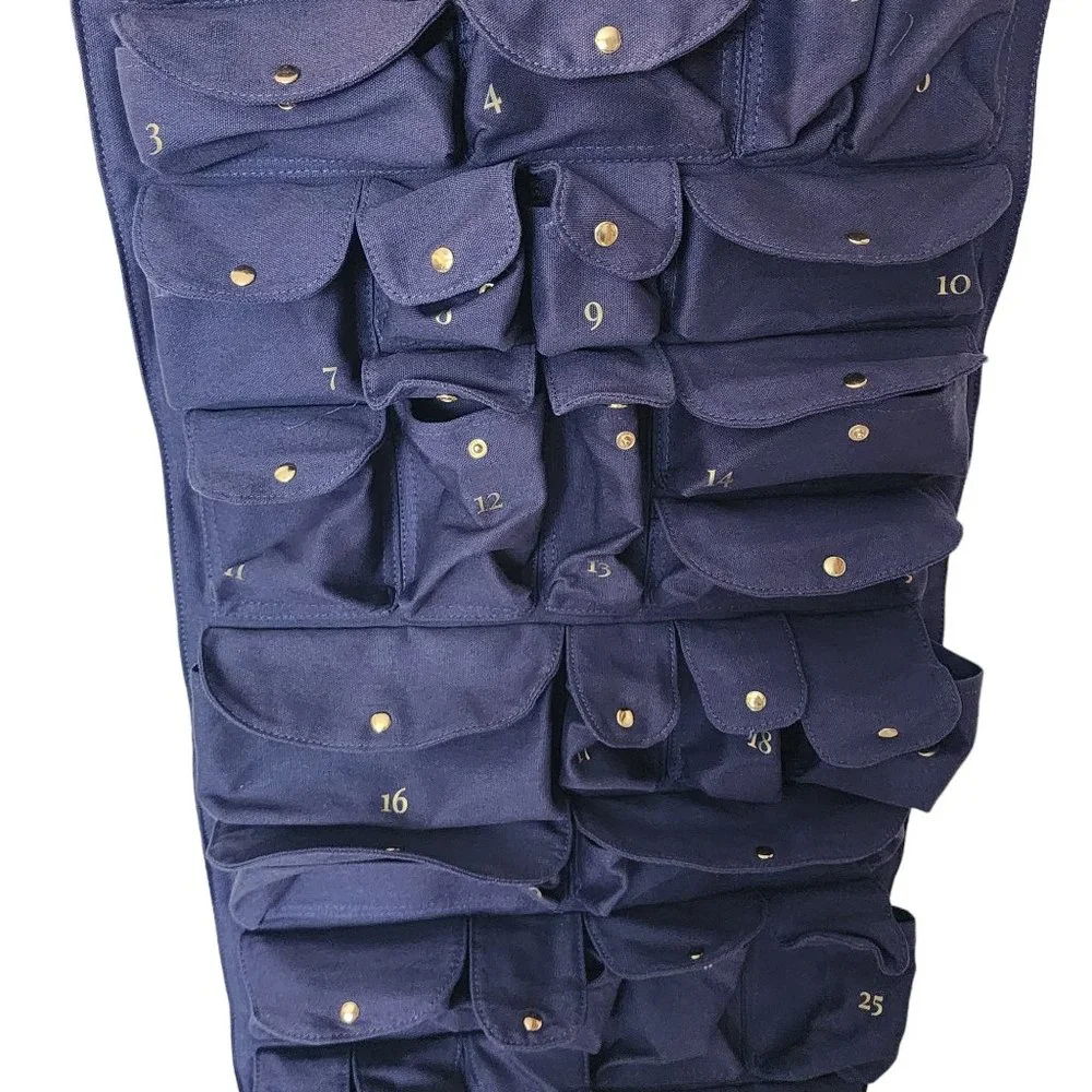 Hanging Pocketed‎ Advent Calendar Snap Button 30 Pockets Organizer